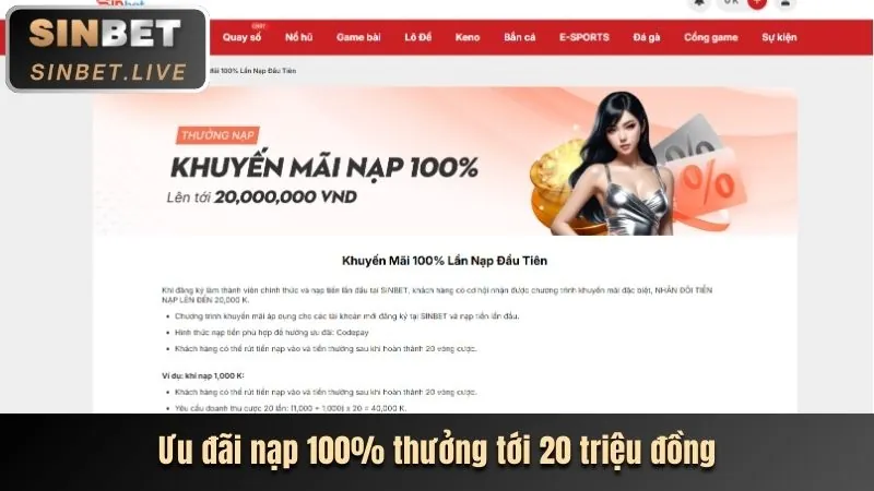 Thưởng chào mừng nohu666